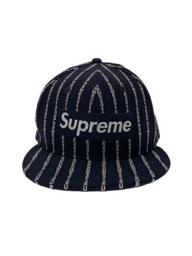 商品画像：Text Stripe New Era/19SS/キャップ/7 3/4/BLK/メンズ 1