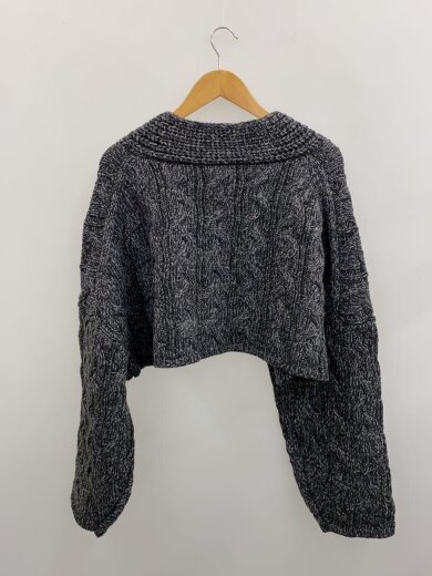 商品画像：ミックスヤーンショートニットカーディガン(厚手)/FREE/アクリル/GRY/1224604030-0 2