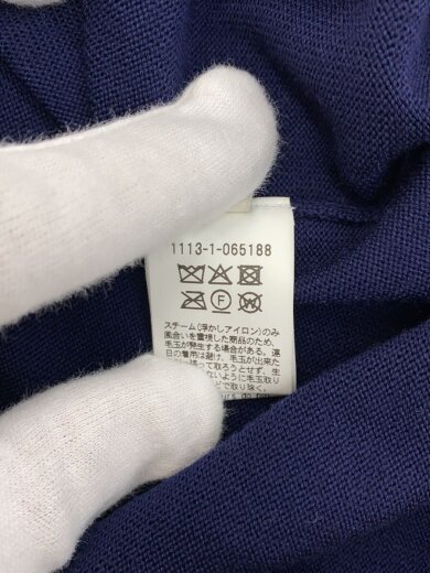 商品画像：ハイゲージクルーネック/ニット・セーター(薄手)/XL/ウール/NVY 5