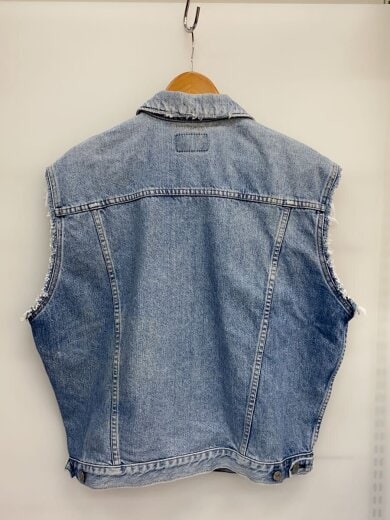 商品画像：70649/オレンジタブ/カットオフ/ベスト/L/デニム/IDG 2