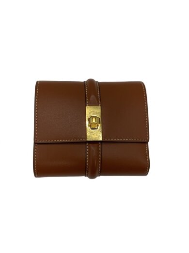 商品画像：スモールトリフォールドヲレット16/3つ折り財布/レザー/BRW/レディース 1