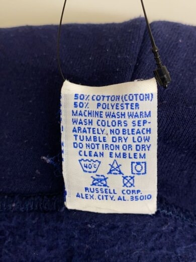 商品画像：90s/USA製/裏起毛/フルジップパーカー/XXL/コットン/NVY/無地 4