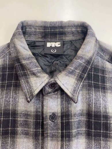 商品画像：QUILTED LINED PLAID NEL SHIRT/長袖シャツ/L/ポリエステル/GRY/チェック 3