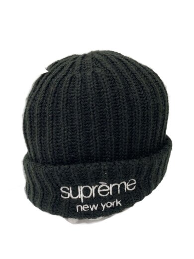 商品画像：ニットキャップ/--/アクリル/BLK/無地/メンズ// 1