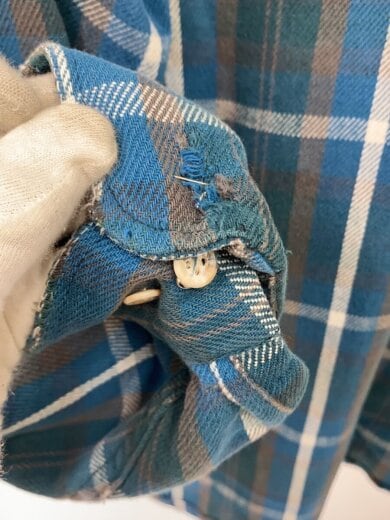 商品画像：ネルシャツ/L/コットン/BLU/チェック 6