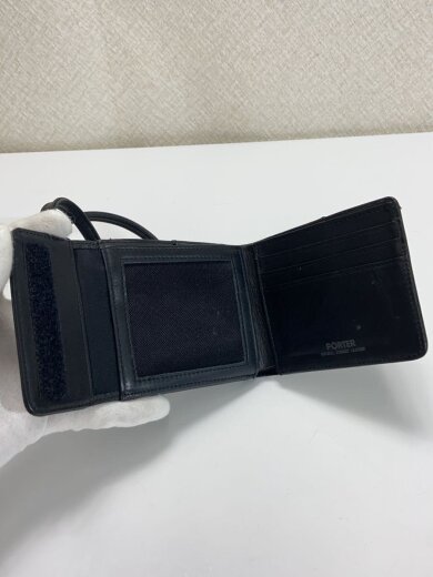 商品画像：3つ折り財布/レザー/BLK/無地/メンズ 7