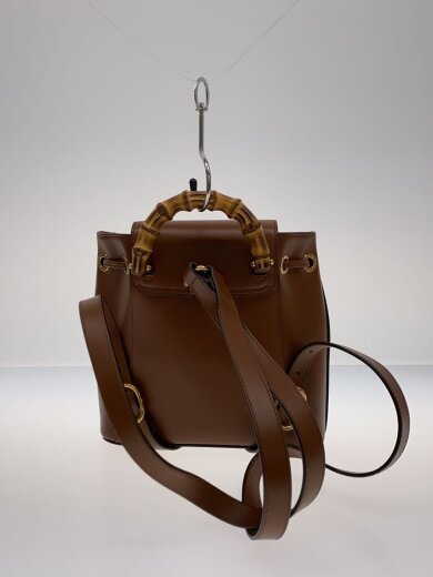 商品画像：バンブーレザーバックパック_バンブー/レザー/BRW/無地 3