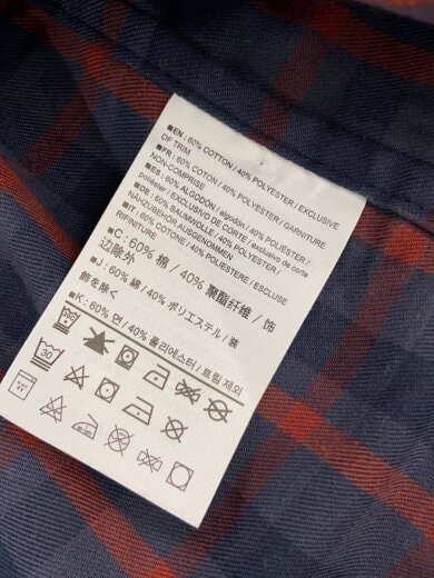 商品画像：長袖シャツ/L/コットン/RED/チェック/18162-107696// 4