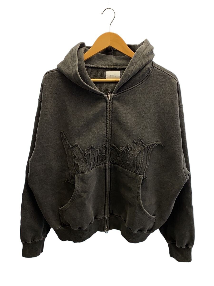 BLESS U / ジップパーカー/L/コットン/GRY/無地/BU0100
