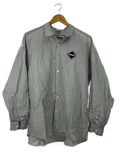 商品画像：BIG LOGO L/S BAGGY SHIRT/M/コットン/WHT/ストライプ/FCRB-250086 1