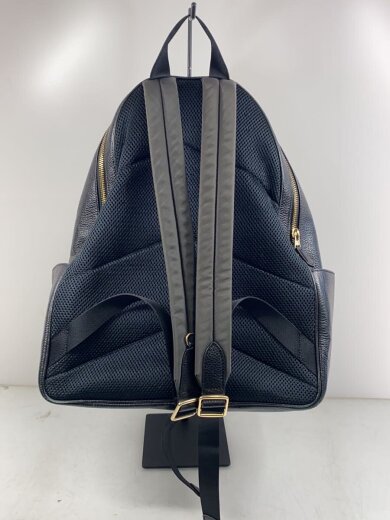 商品画像：全体的に擦れ有/ラージ・コートバックパック/レザー/BLK 3