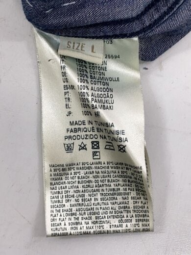 商品画像：NEW-SONORA/ヴィンテージ加工パッチワークウエスタンデニムシャツ/L/コットン/IDG 5