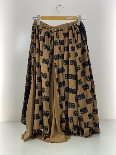 商品画像：レオパード切替ロゴグラムアシンメトリースカート/M/ポリエステル/BRW/GN-S34-632 2
