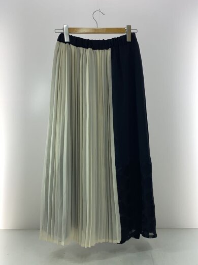 商品画像：アシンメトリープリーツ切替ドット柄スカート/M/ポリエステル/BLK/GO-S59-640 2