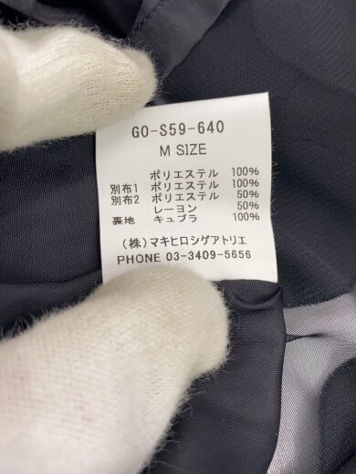 商品画像：アシンメトリープリーツ切替ドット柄スカート/M/ポリエステル/BLK/GO-S59-640 5