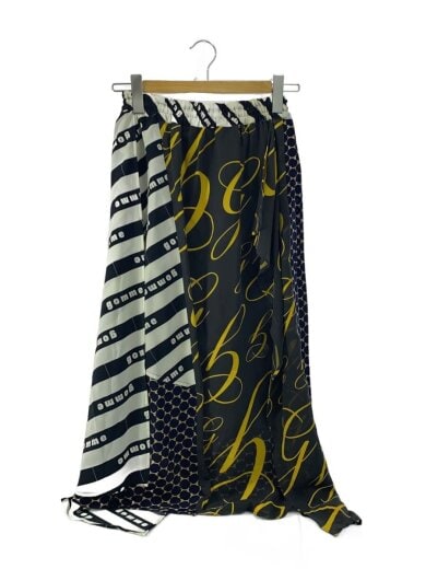商品画像：クレイジーパターン切替フリルロゴグラムスカート/M/ポリエステル/ドット/GO-S58-644 1