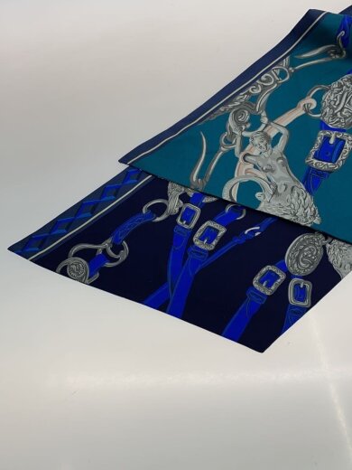 商品画像：マキシツイリー/Maxi Twilly/BRIDES de GALA/スカーフ/シルク/NVY/レディース 4