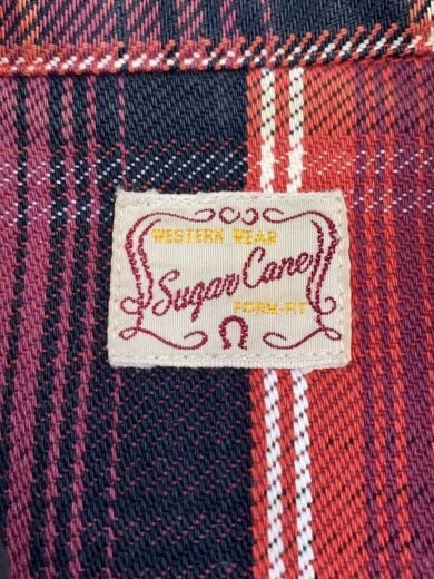 商品画像：ウエスタンシャツ/スナップボタン/ネルシャツ/M/コットン/RED/チェック/650321412 3