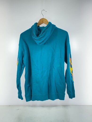 商品画像：チャラ男パーカー/ファイヤーパターン/L/コットン/BLU/121007 2