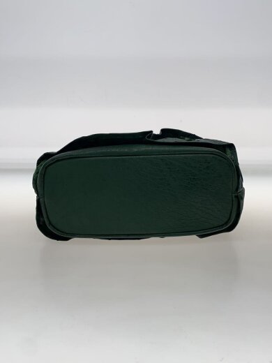 商品画像：ZAO/フリルレザーハンドバッグ/オーストリッチ/レザー/GRN 4