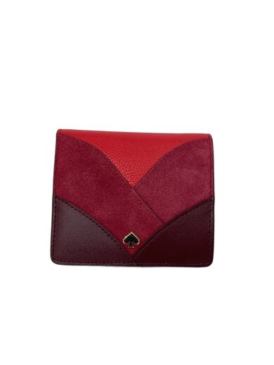 商品画像：2つ折り財布/レザー/RED/レディース 1