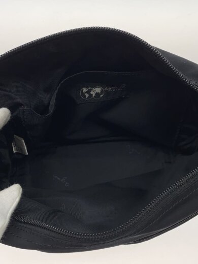 商品画像：レザー切替スクエアショルダーバッグ/ナイロン/BLK/無地// 6