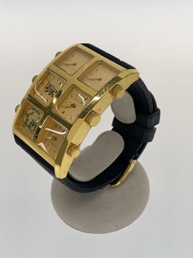 商品画像：ジェネレーション/4タイムゾーン/クォーツ腕時計/アナログ/ラバー/GLD/BLK/ｄ509 149s 2