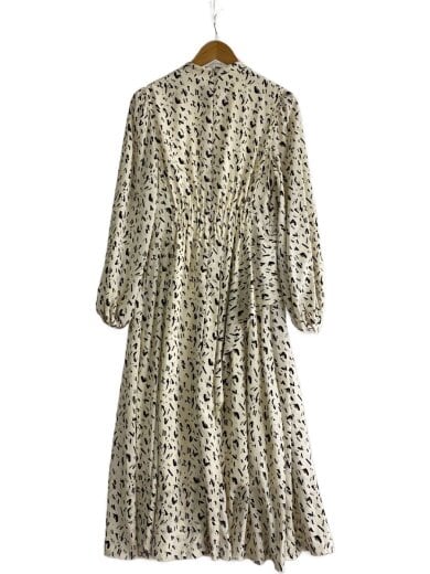 商品画像：長袖ワンピース/2/ポリエステル/WHT/総柄/512260322001-04 2