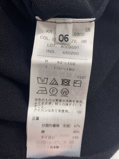 商品画像：ニットポロシャツ/6/--/BLK/KRAGGM0300// 4