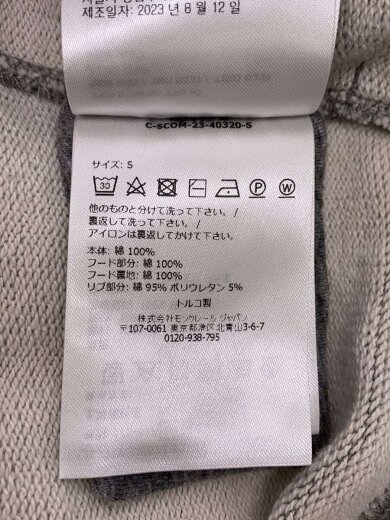 商品画像：ジップパーカー/S/コットン/GRY/J10918G00071// 4
