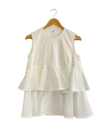 商品画像：HEVE/ノースリーブブラウス/FREE/コットン/WHT/無地/HE13-0019-3S-4// 1