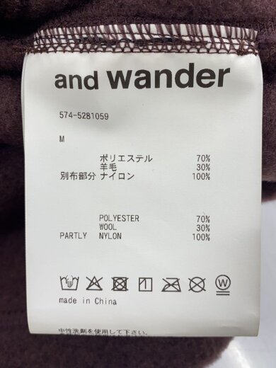 商品画像：ウールフリースプルオーバージャケット/カラビナ付/M/ポリエステル/BRW/574-5281059// 4