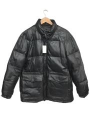 headline/ダウンジャケット/L/レザー/ブラック