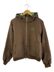 reversible nylon check hoodie/ナイロンジャケット/--/--/BRW/チェック