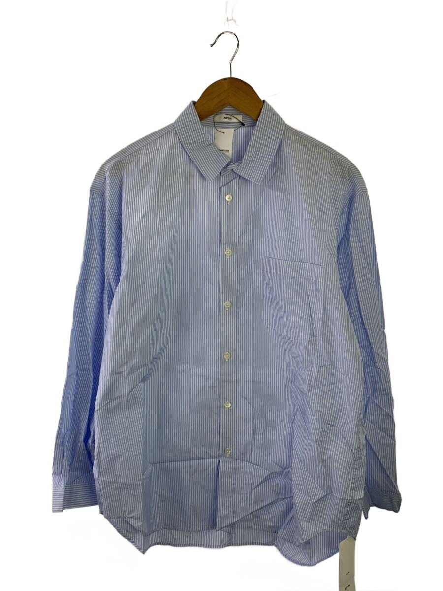 ATON / GIZA BROAD WASHED SHIRT//2/コットン/BLU/ストライプ/BL AG GM 1004
