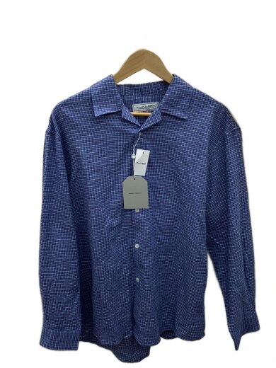 商品画像：長袖シャツ/3/コットン/BLU/チェック/253-60303 1