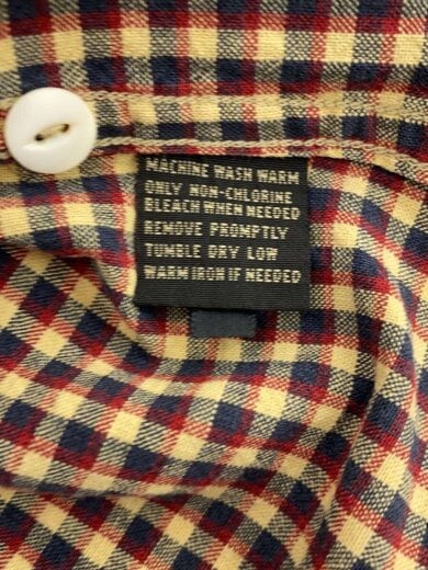 商品画像：長袖シャツ/XS/コットン/ベージュ/チェック 4