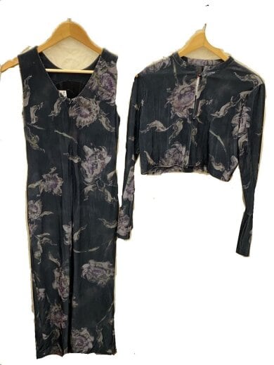 商品画像：DRY FLOWER VELOUR DRESS/ セットアップ/--/コットン/GRY/花柄/013205600 1