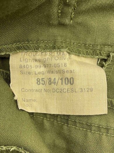 商品画像：イギリス軍/ファティーグパンツ/ボトム/--/--/KHK/無地/DC2CESL/3129 4