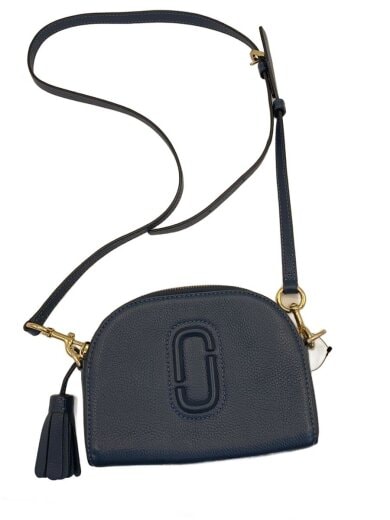 商品画像：SHUTTER SMALL CAMERA/ショルダーバッグ/レザー/NVY/無地 1