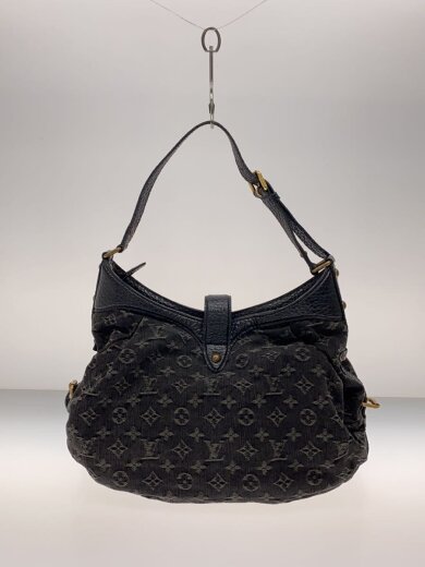 商品画像：ショルダーバッグXS_モノグラム・デニム/デニム/ブラック 3