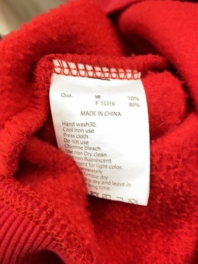 商品画像：ビックロゴ/we are fxxking rabbits/裏起毛/パーカー/L/コットン/RED 5