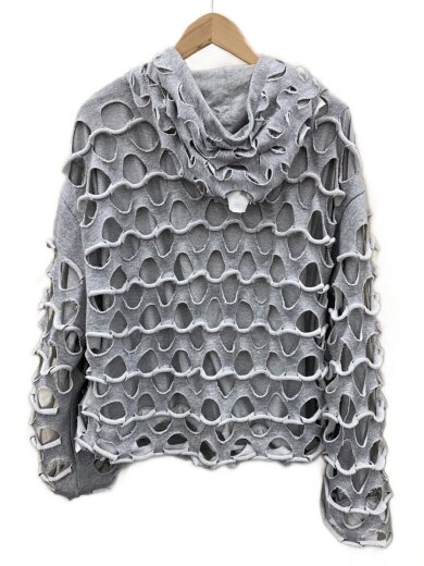 商品画像：REVERSIBLE LASER CUT ZIP HOODIE/ジップパーカー/L/--/GRY 2