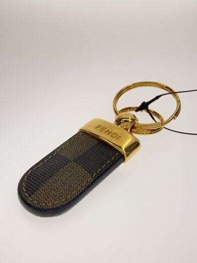 商品画像：キーホルダー/レザー/BRW/無地/メンズ 4