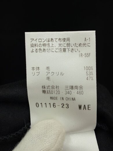 商品画像：長袖ワンピース/38/ウール/BLK/H5J22-487-09 5