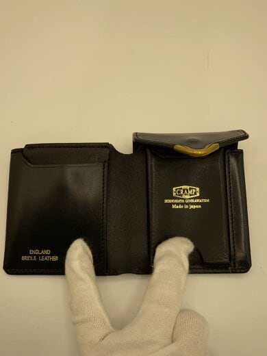 商品画像：2つ折り財布/レザー/BLK/無地/メンズ// 4