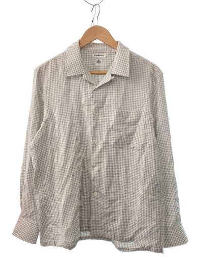 商品画像：長袖シャツ/M/コットン/WHT/FS-55// 1