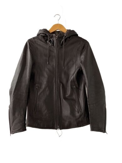 商品画像：14AW/ラムレザーフードジャケット・ブルゾン/2/羊革/BLK/104352003 1