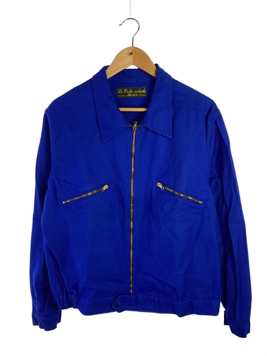 その他ブランド / Sanfor Le Cres Souple/SPIDEXジッパー/ブルゾン/コットン/BLU