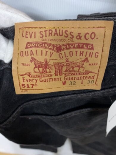 商品画像：90s/ボタン裏493/ブーツカットパンツ/32/コットン/BLK/無地/40513-7113/517 6